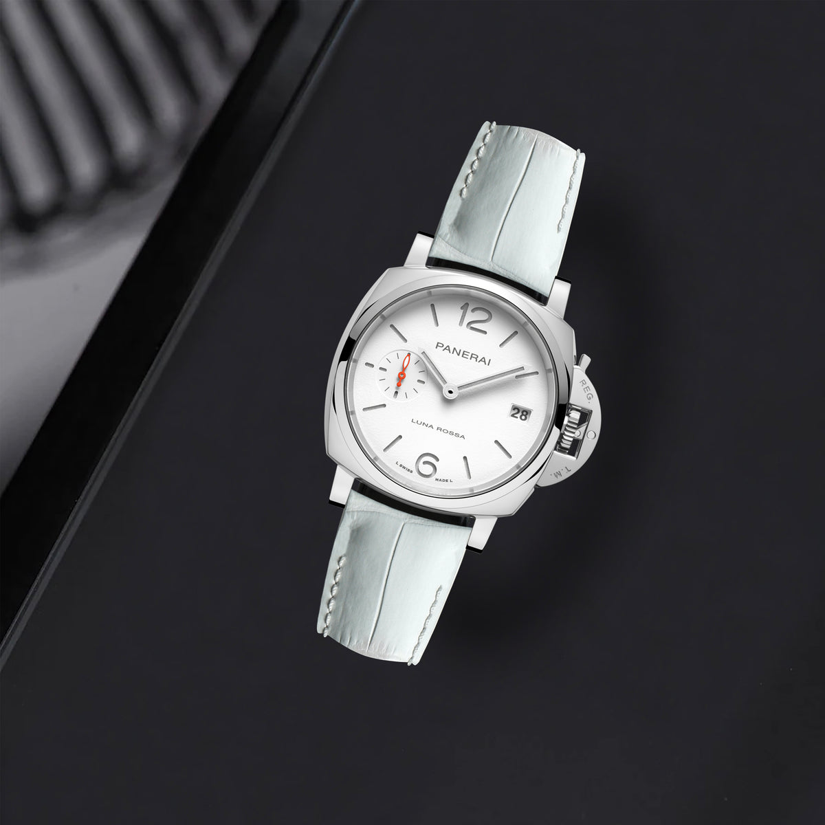 Panerai Luminor Due Straps - Croco White – Liger Straps