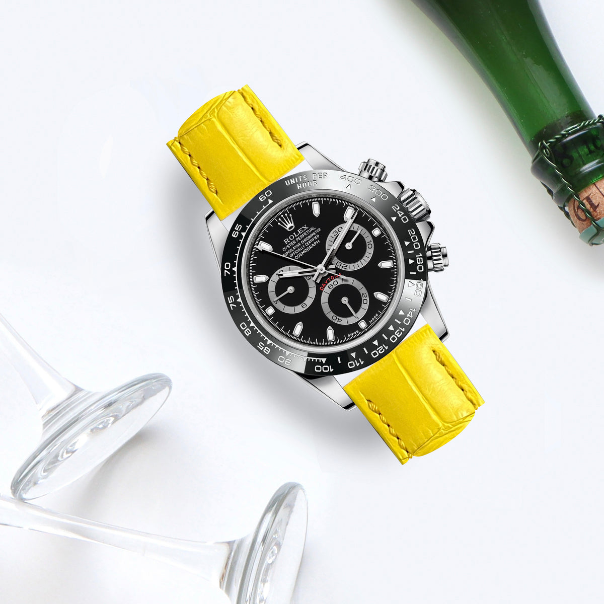 Rolex Daytona Straps - Croco Yellow – Liger Straps