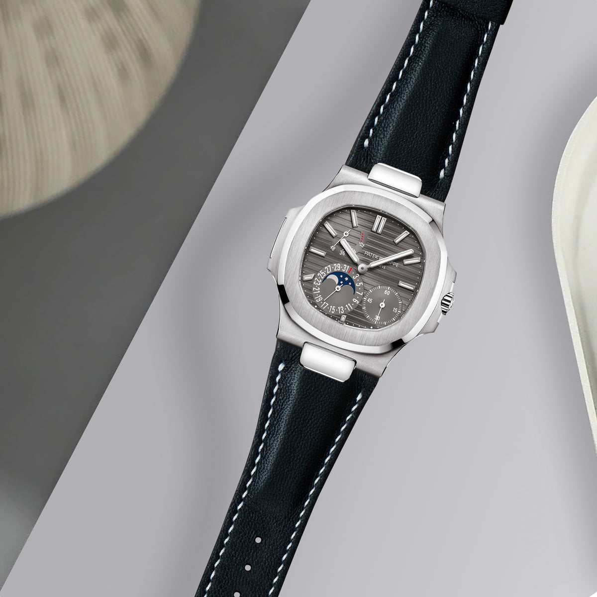 Patek Nautilus Straps - Dappled Black – Liger Straps