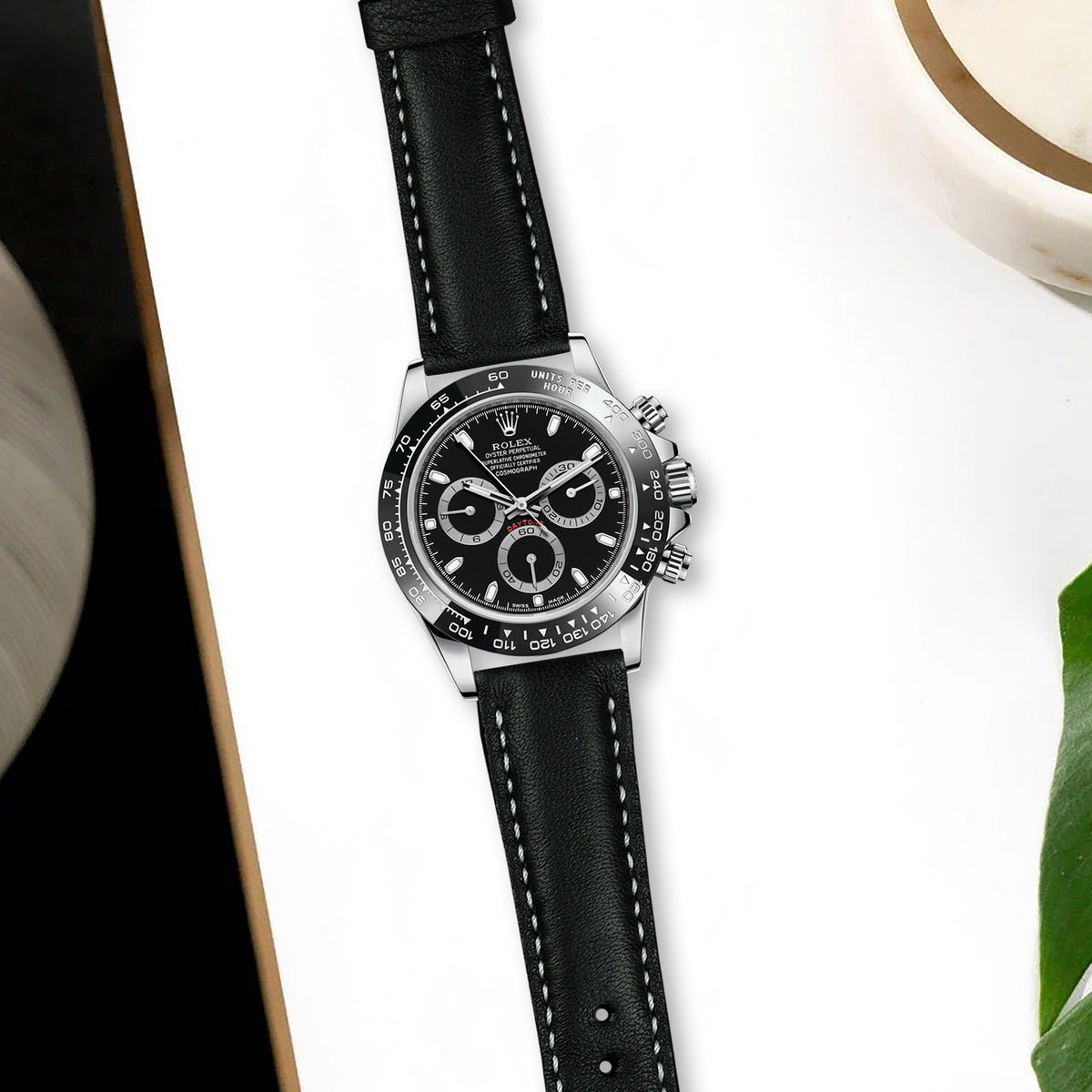 Rolex Daytona Straps - Dappled Black – Liger Straps