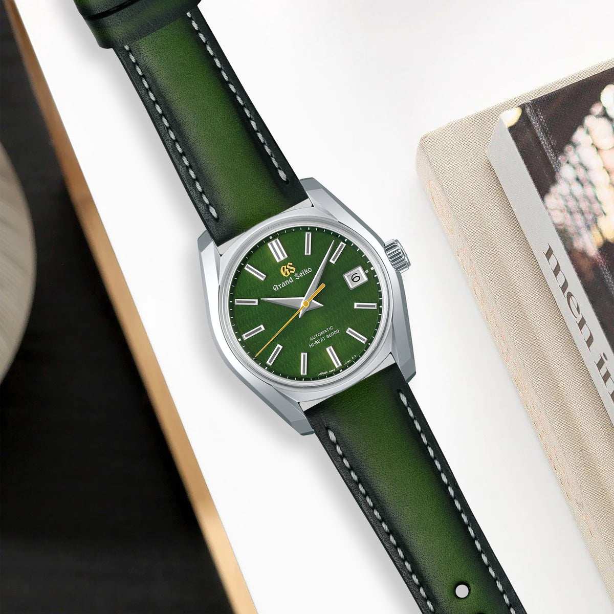Grand Seiko Olive Green Leather Strap