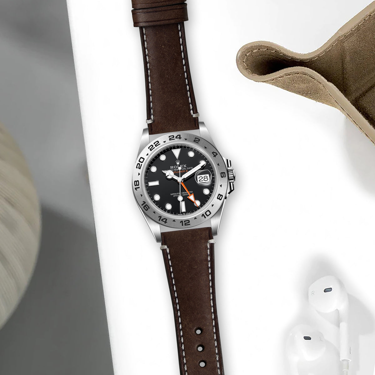 Rolex Explorer Straps Diablo Dark Brown – Liger Straps