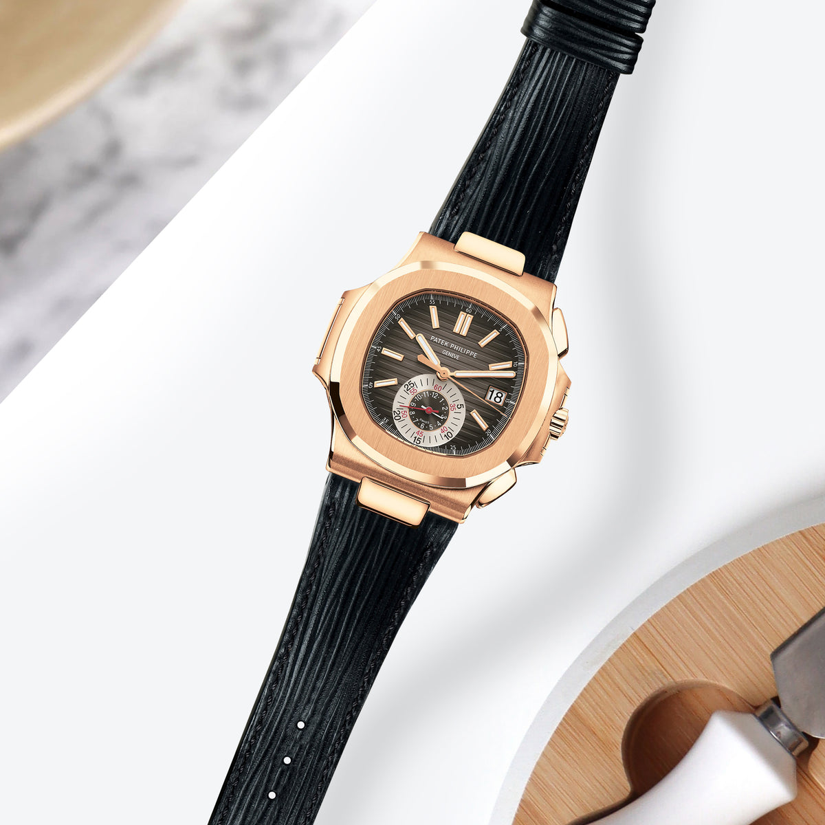 Patek Nautilus Straps - Epi Black – Liger Straps