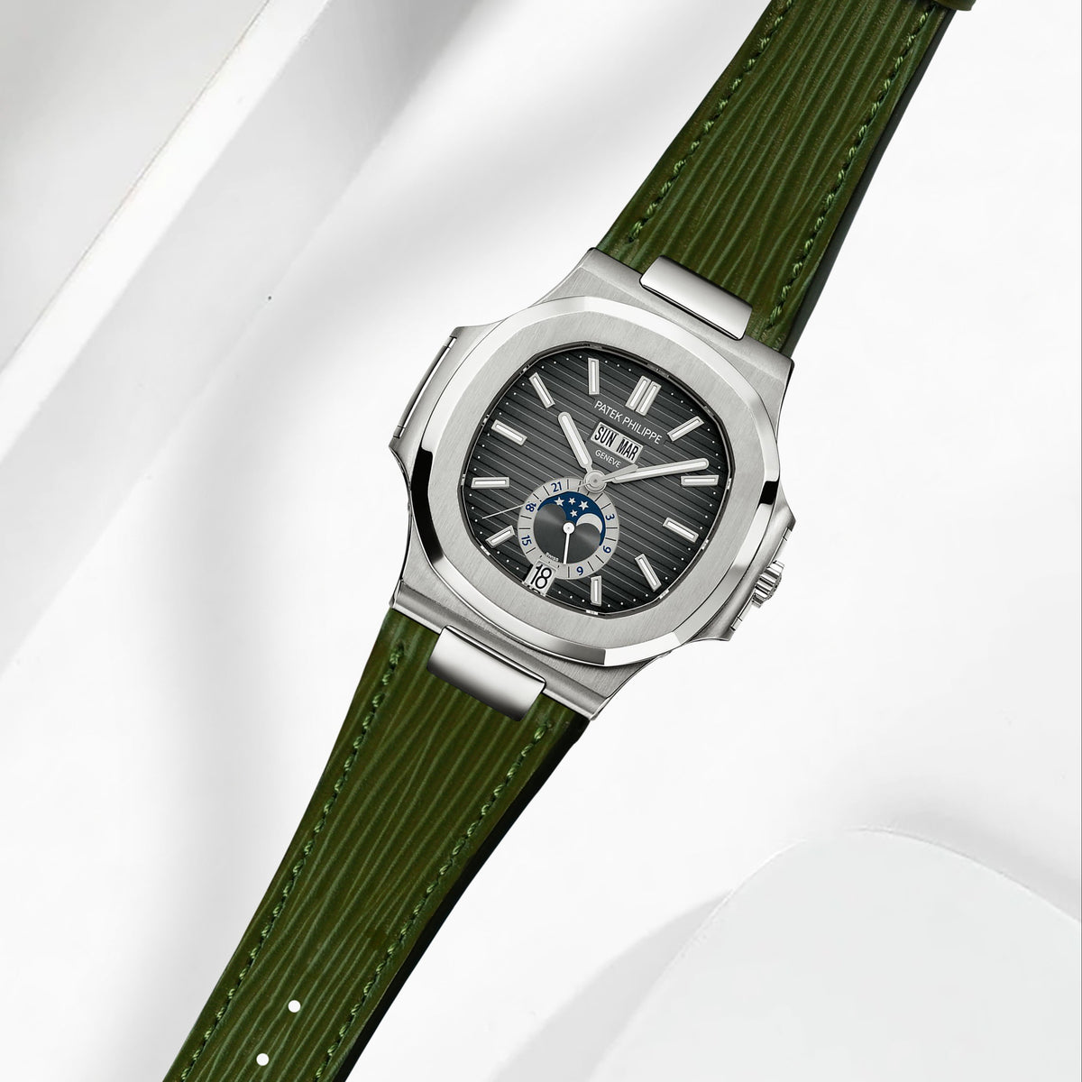 Patek Nautilus Straps Epi Olive – Liger Straps