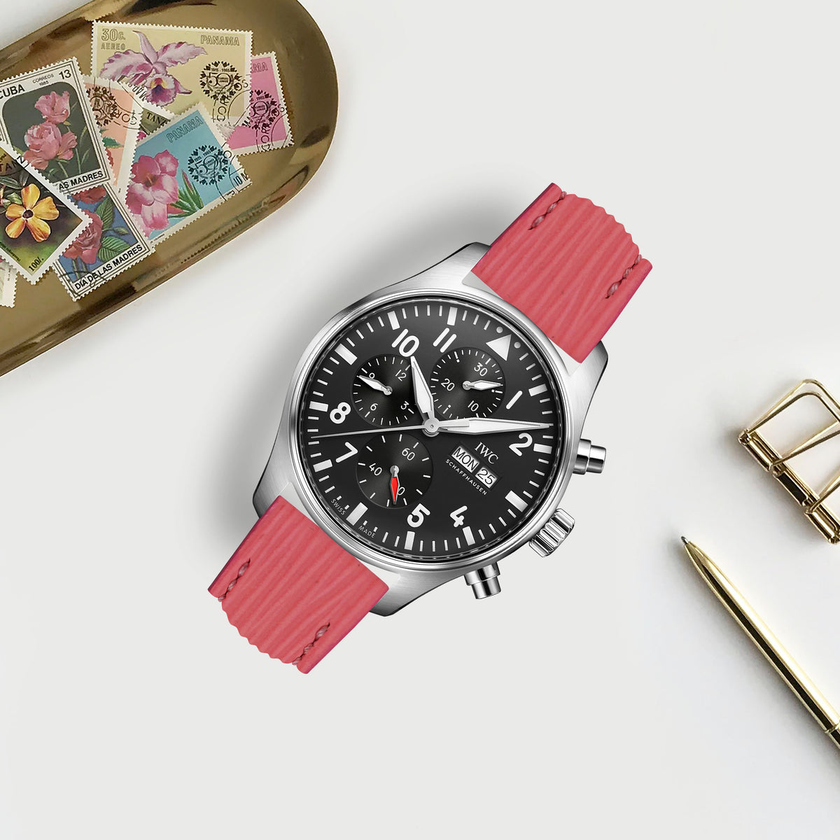 IWC Easx Change Straps - Epi Rose – Liger Straps