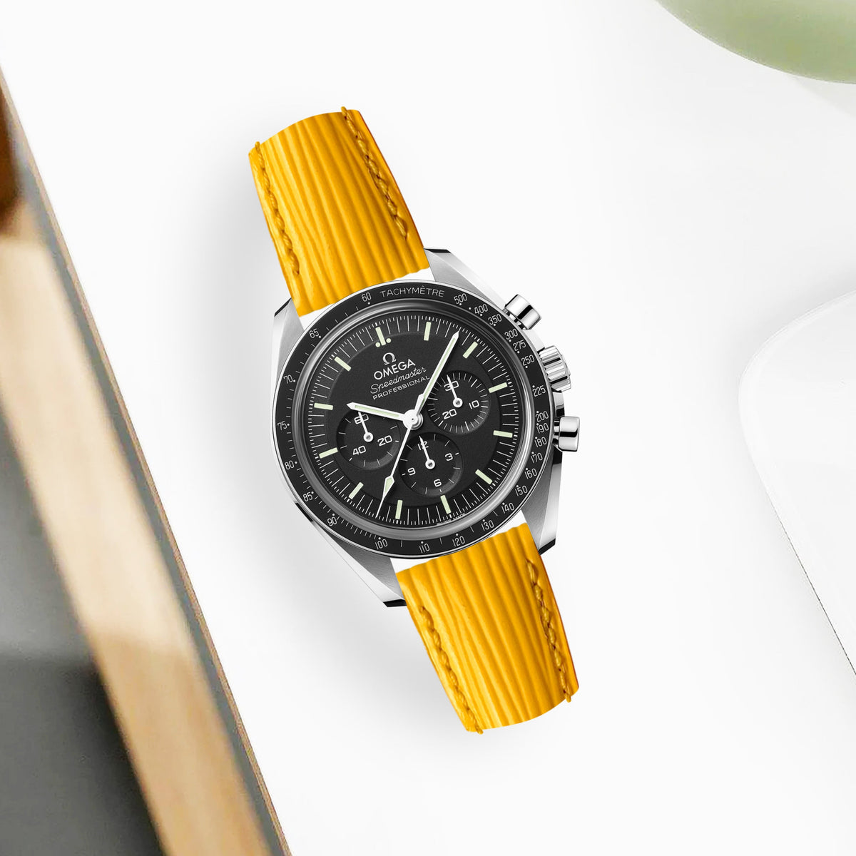 OMEGA Speedmaster MoonSwatch イエロー Omega – Swatch Speedmaster MoonSwatch Chronomaster quartz