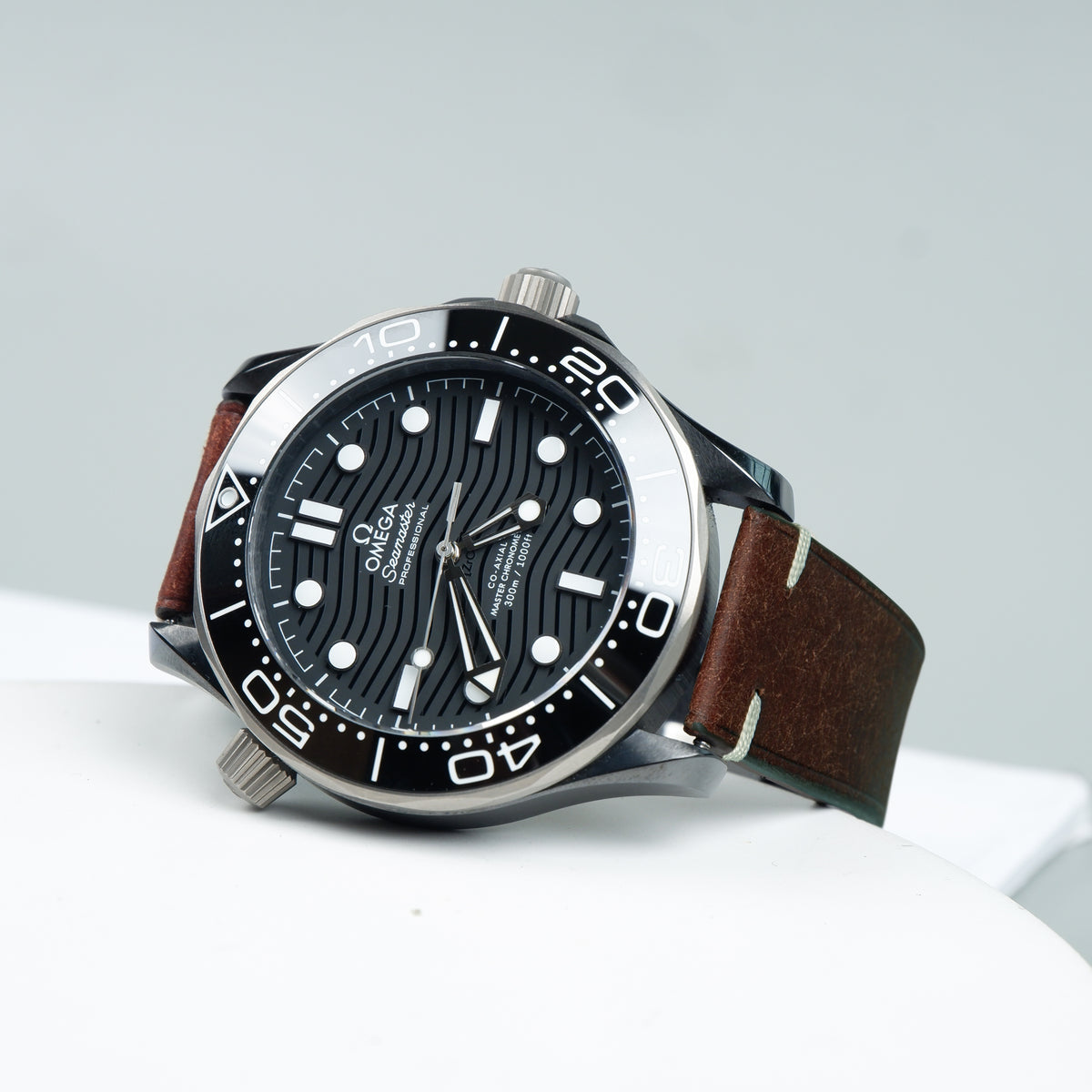 Leather Omega Trilogy Seamaster Omega Seamaster 300 Brown Leather