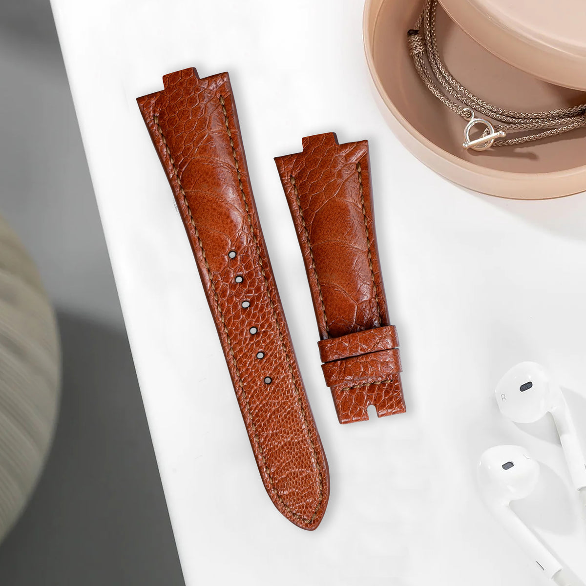Vacheron Constantin Straps Ostrich Leg Cognac Liger Straps