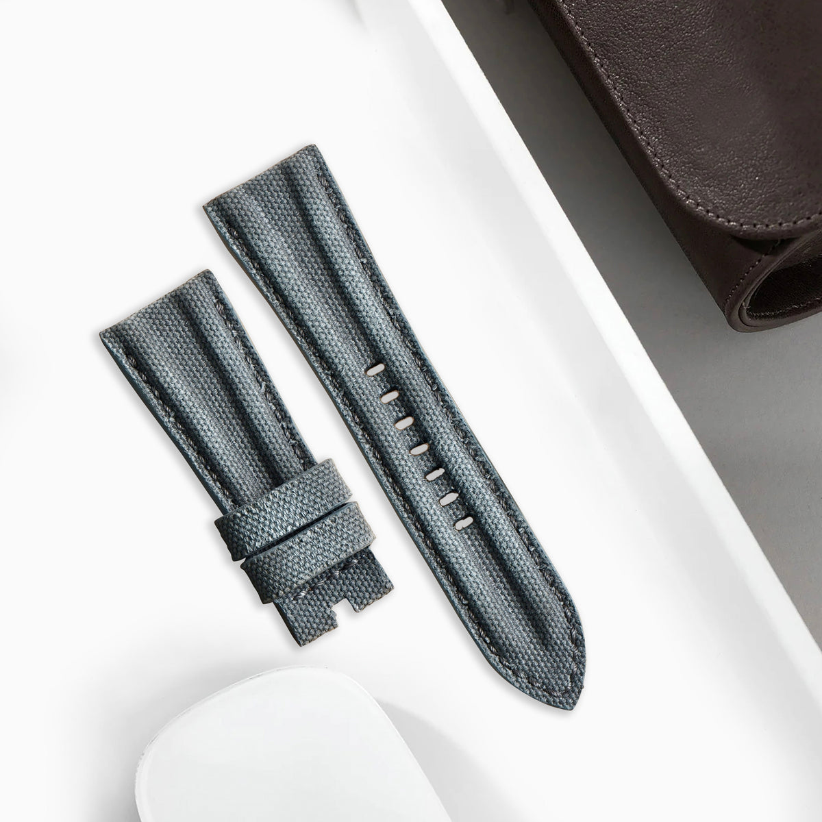 Strap for IWC Portofino - Taupe Grey Leather