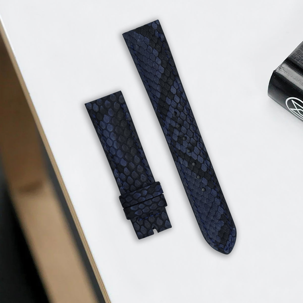 Ready Made 19mm Straps - Python Space Blue – Liger Straps