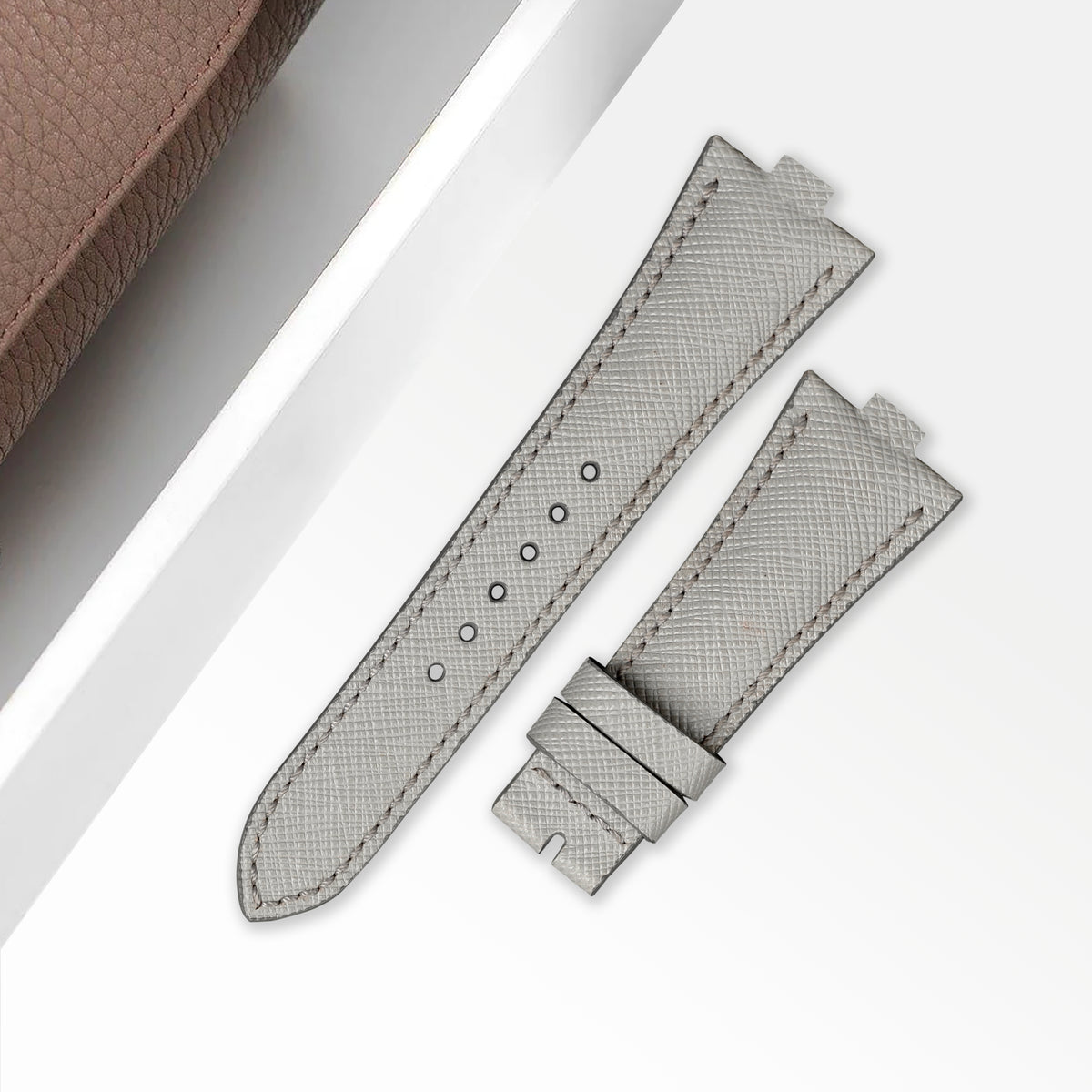 Vacheron Constantin Straps Saffiano Light Grey Liger Straps