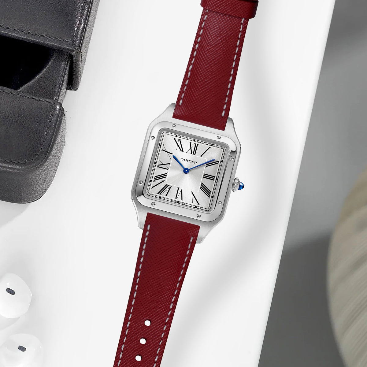 Cartier Dumont Straps Saffiano Maroon – Liger Straps
