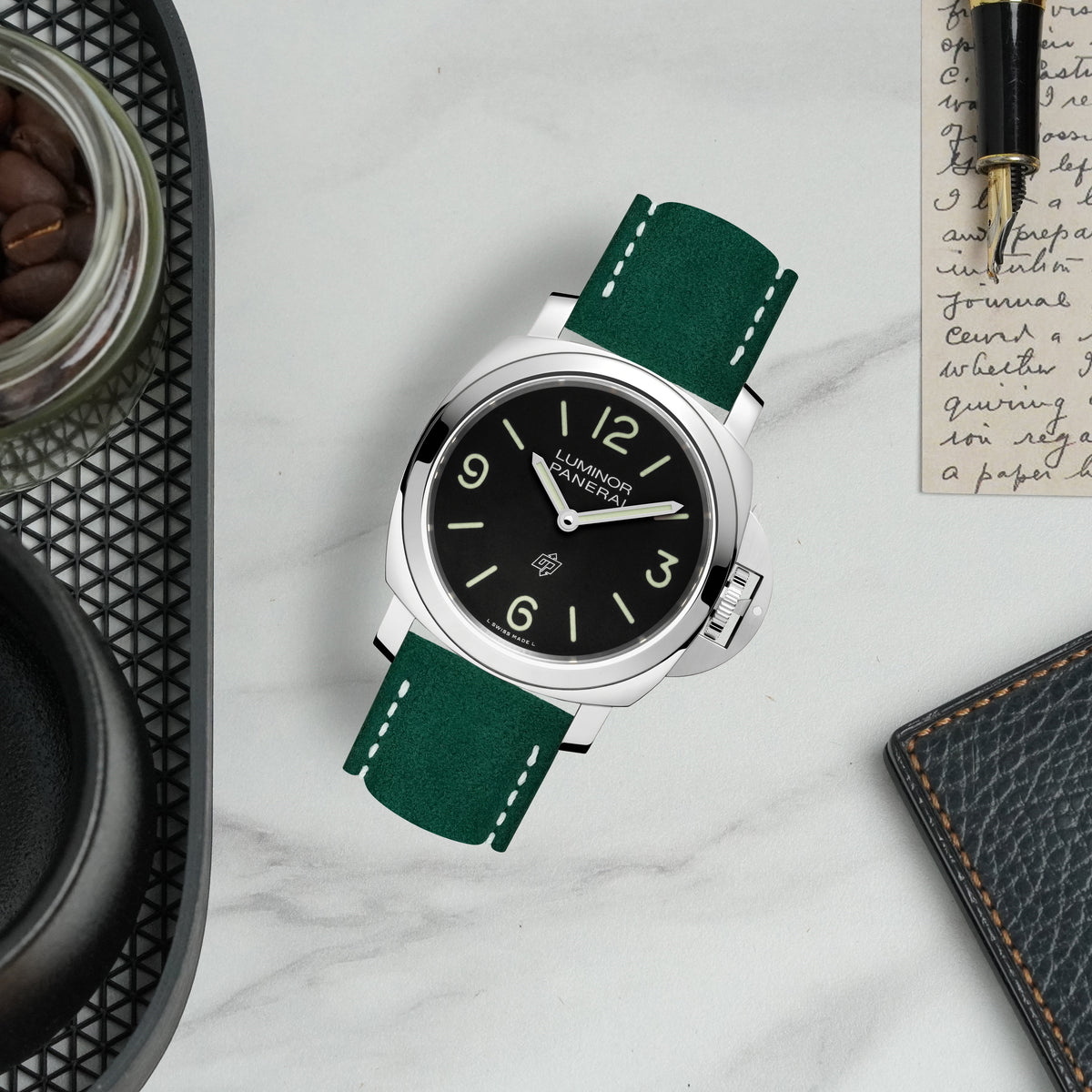 Panerai Luminor Straps - Suede Green – Liger Straps