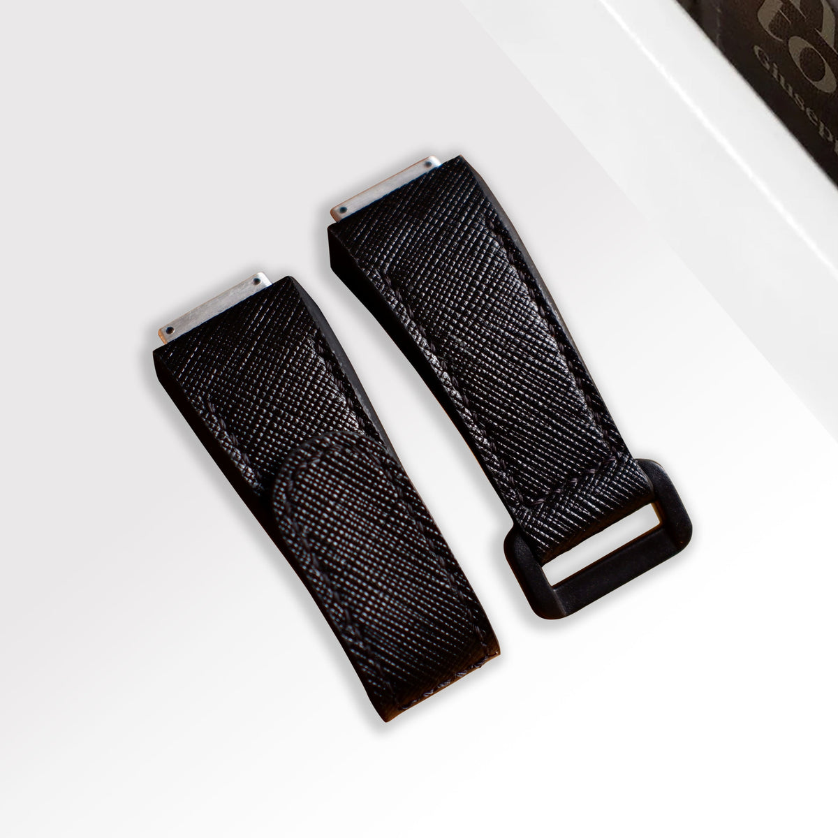 Richard Mille Straps Velcro Saffiano Black