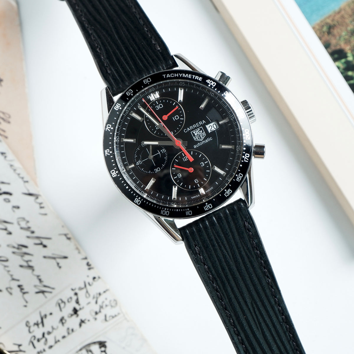 Tag Heuer Carrera Straps Epi Black – Liger Straps