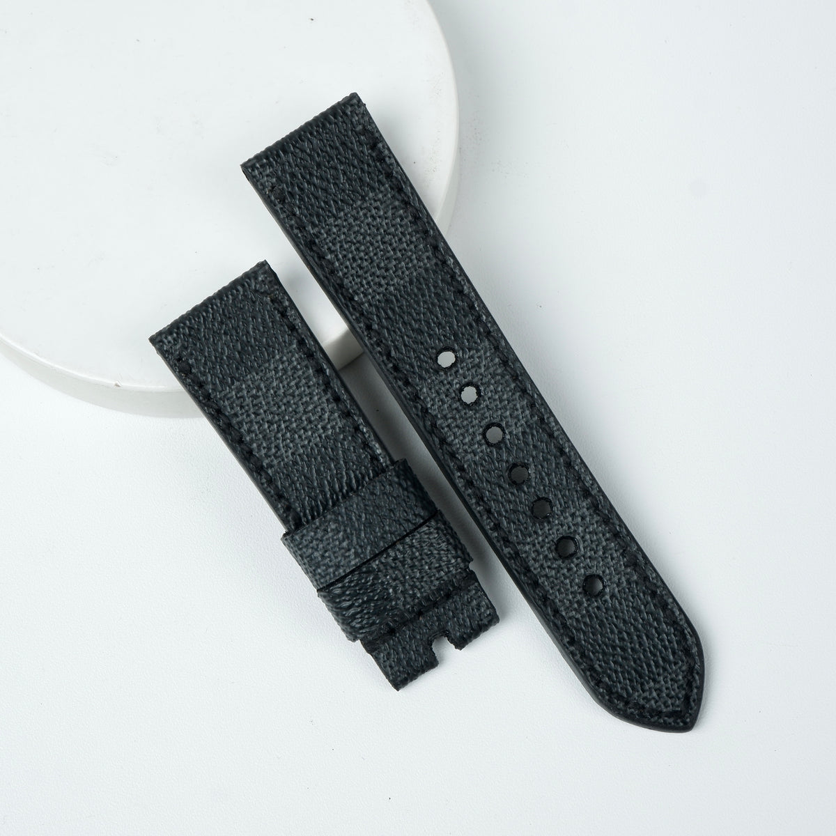 Ready Made 24mm Straps - Louis Vuitton Graphite No Logo – Liger Straps
