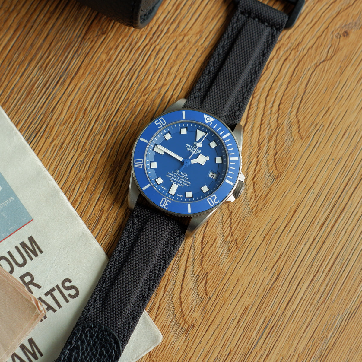 Tudor Pelagos Straps Velcro Canvas Extreme Padded Black – Liger