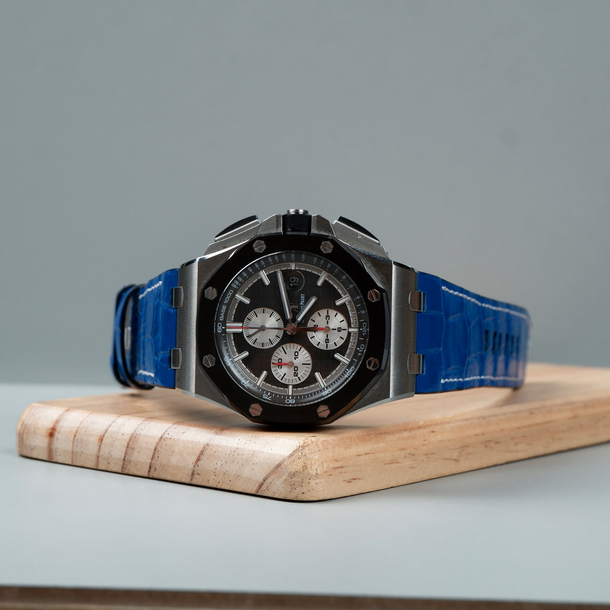 Ready Made Audemars Piguet 44mm Straps AP Croco Blue Batman for AP ROO 44mm