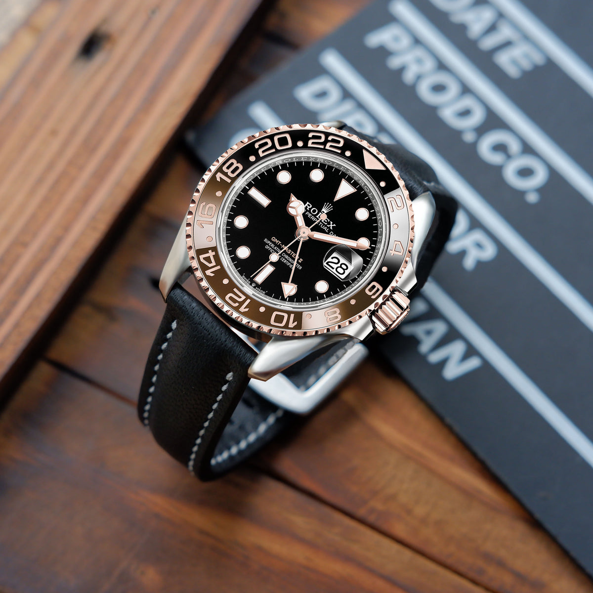 Rolex GMT Master II Straps Dappled Black – Liger Straps