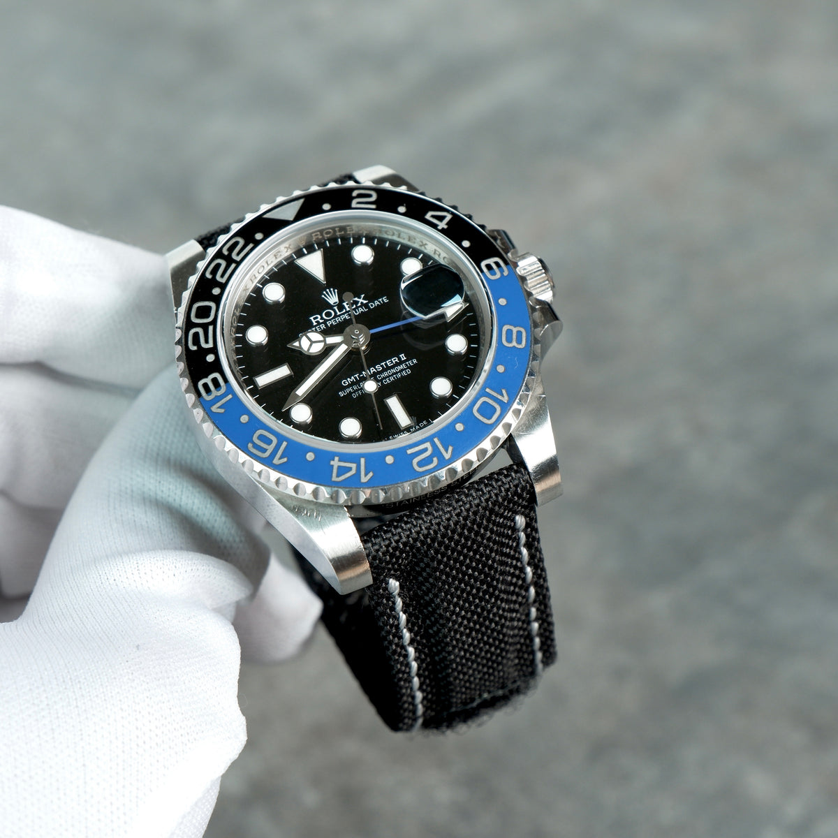 Rolex Gmt Master Ii Batman Nato Strap Rolex GMT Master II Batman