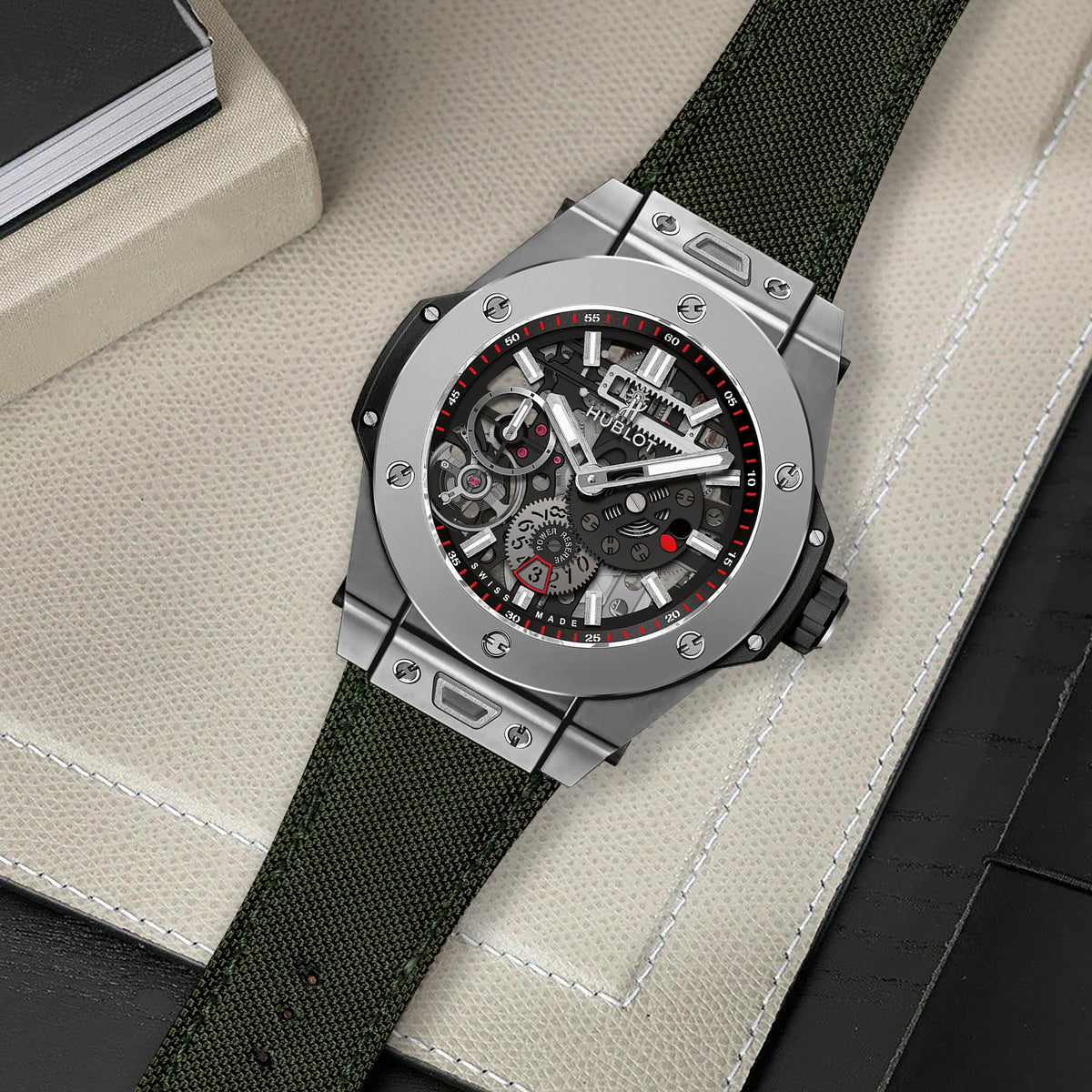 Hublot Straps - Louis Vuitton Graphite No Logo – Liger Straps