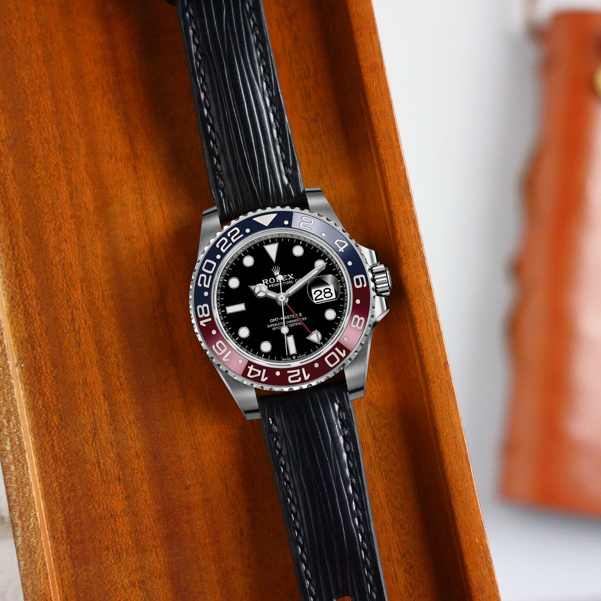 Rolex GMT Master II Pepsi Straps - Epi Black – Liger Straps