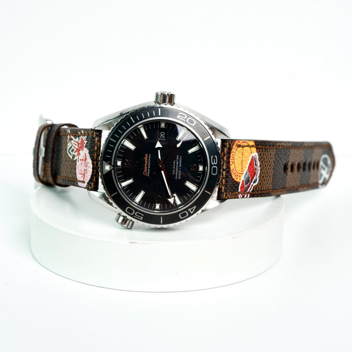 Omega Seamaster Planet Ocean Straps - Louis Vuitton Ebene No Logo – Liger  Straps