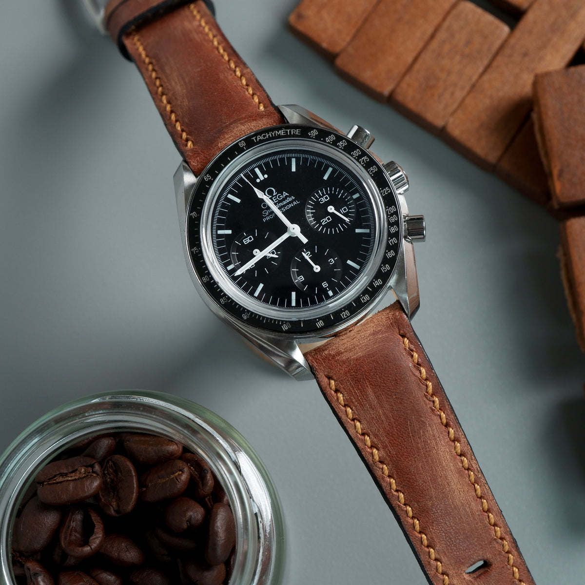 Omega Speedmaster Moonwatch Straps Pantheon Brown – Liger Straps