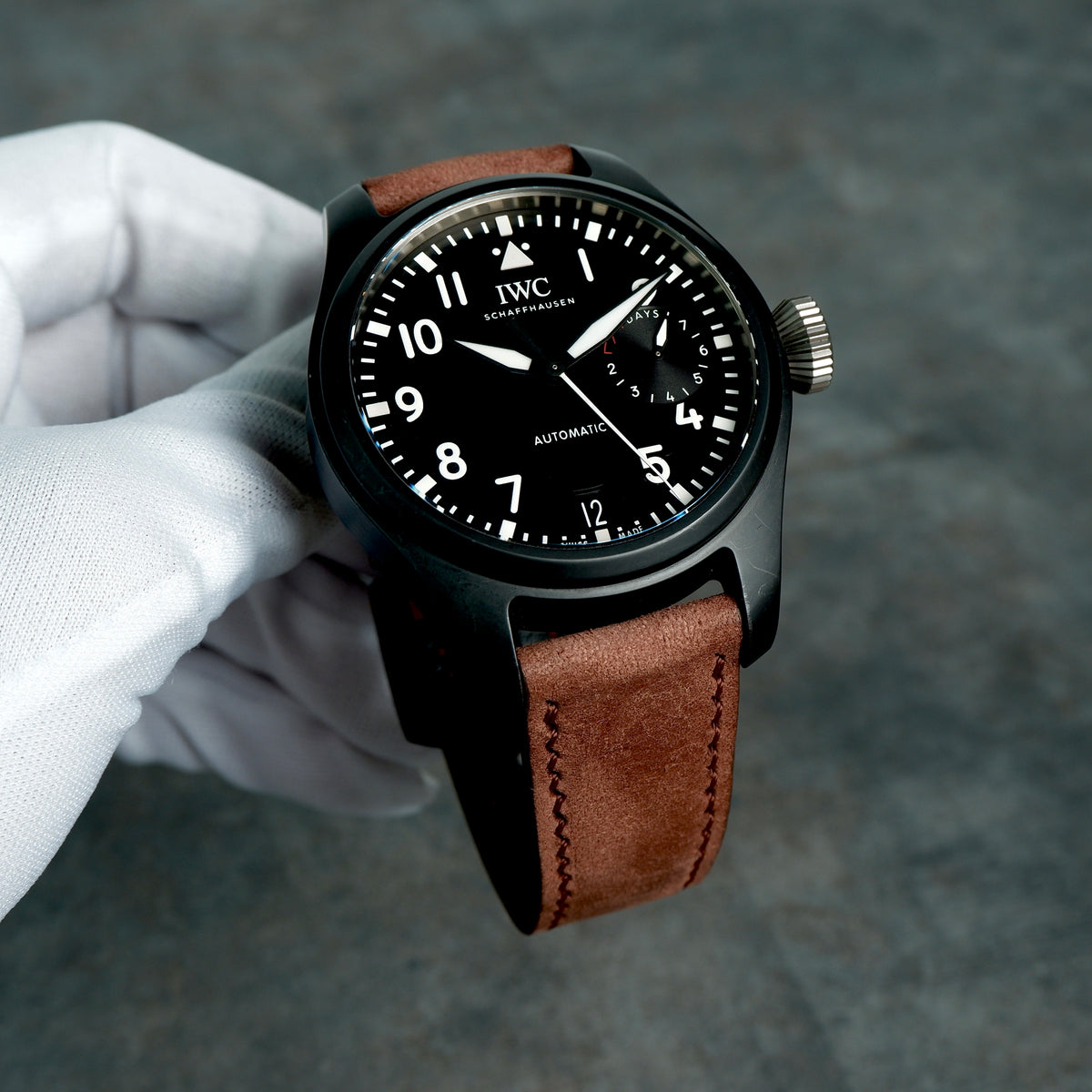 IWC 純正レザーベルト　XSサイズ　Easy Xchange ダークブラウン IWC 純正レザーベルト XSサイズ Easy Xchange ダークブラウン メンズ