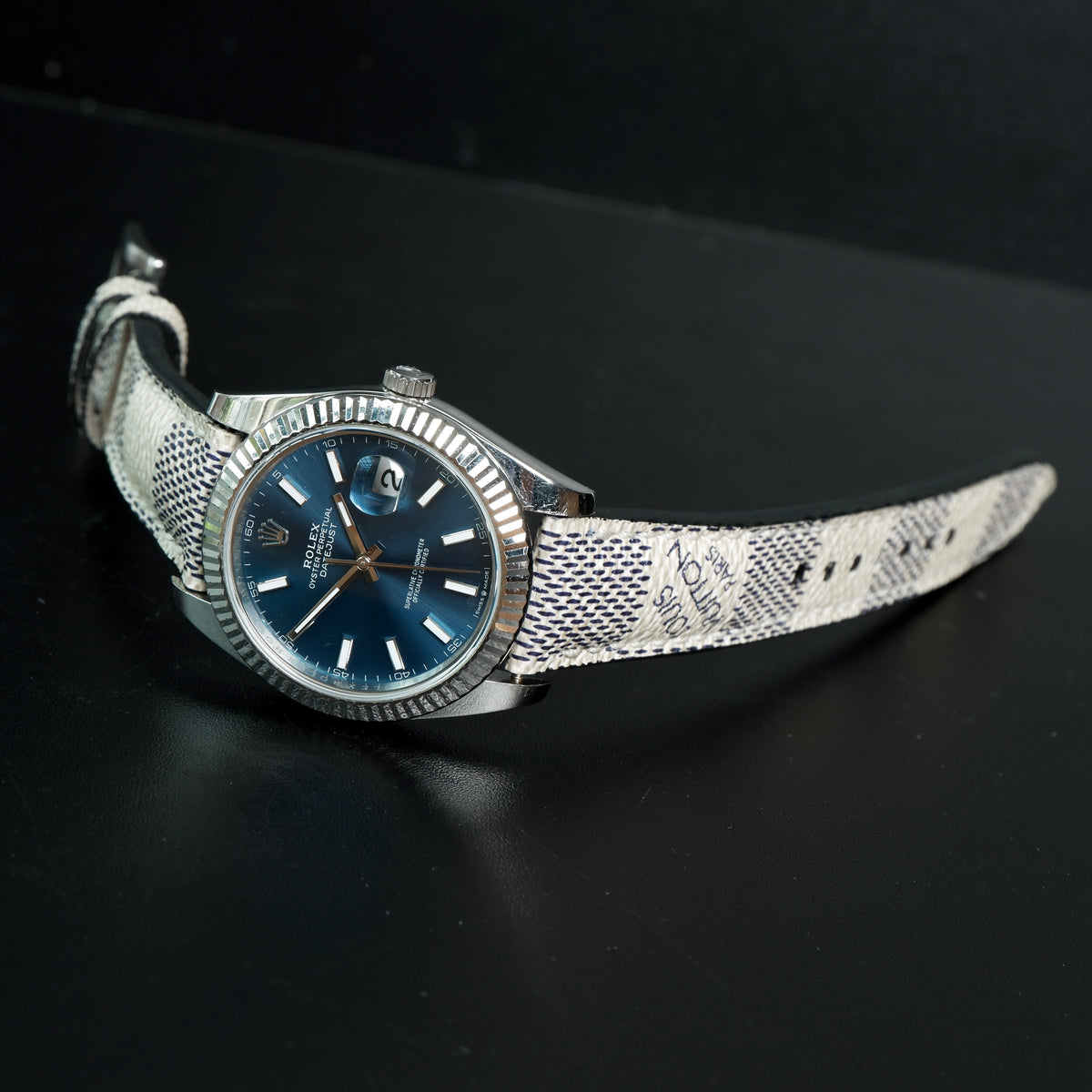 Rolex Datejust Straps - Louis Vuitton Graphite Logo – Liger Straps