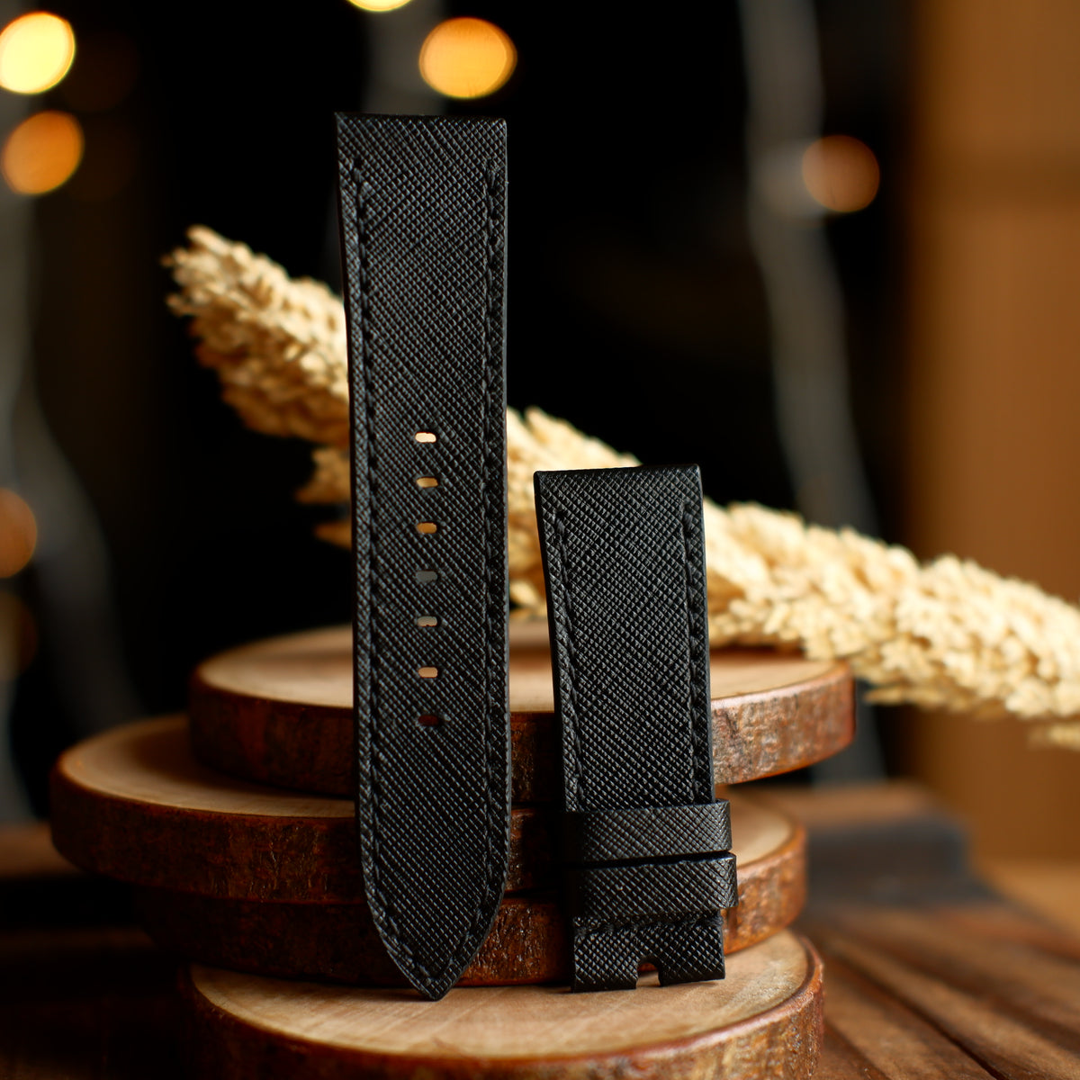 Saffiano Leather Strap (Black)