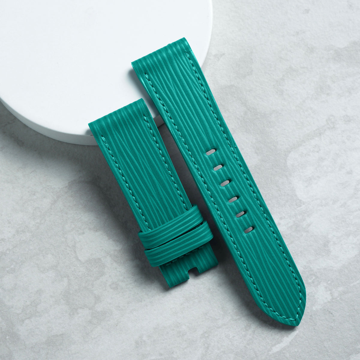 Ready Made 24mm Straps - Epi Turquoise – Liger Straps