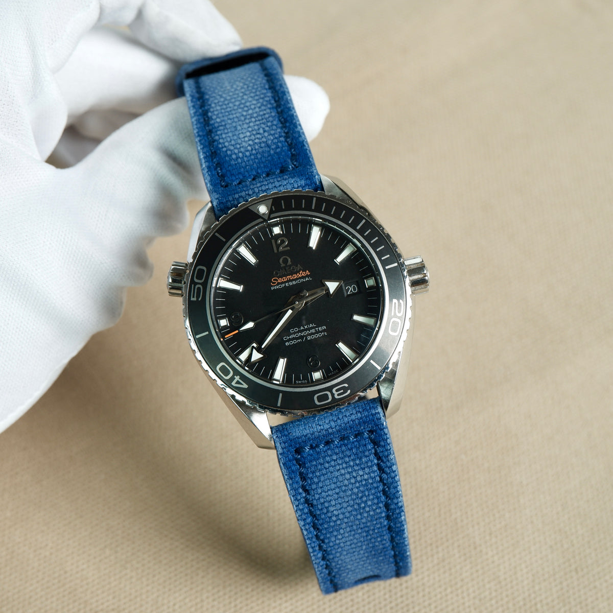 Omega Seamaster Planet Ocean Straps Vintage Canvas Blue Liger Straps