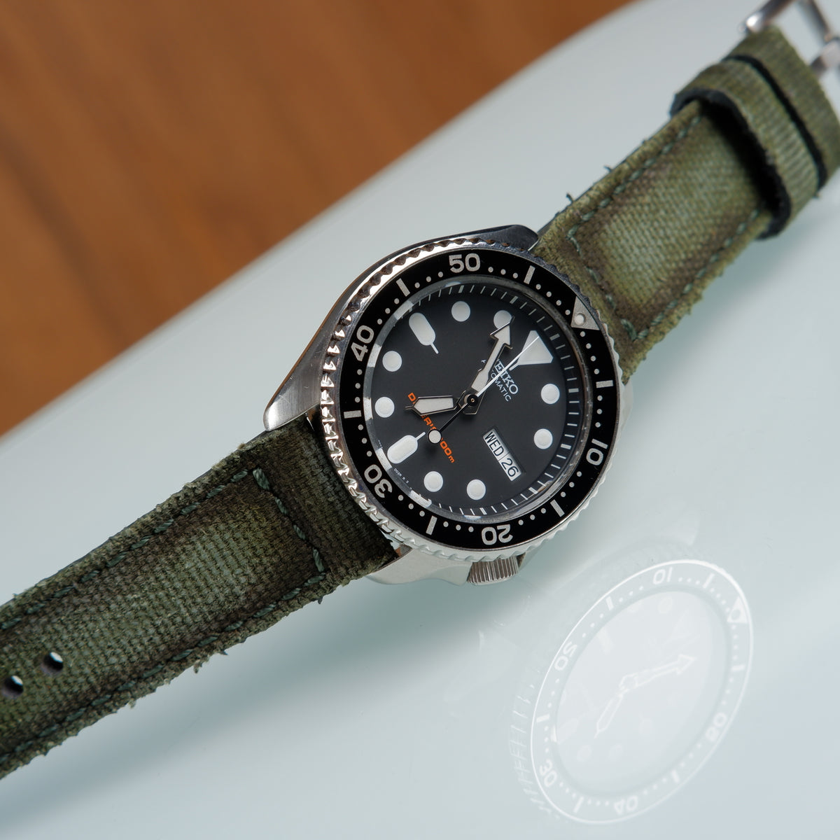 Seiko Prospex, Sports, Diver Straps Vintage Canvas Green
