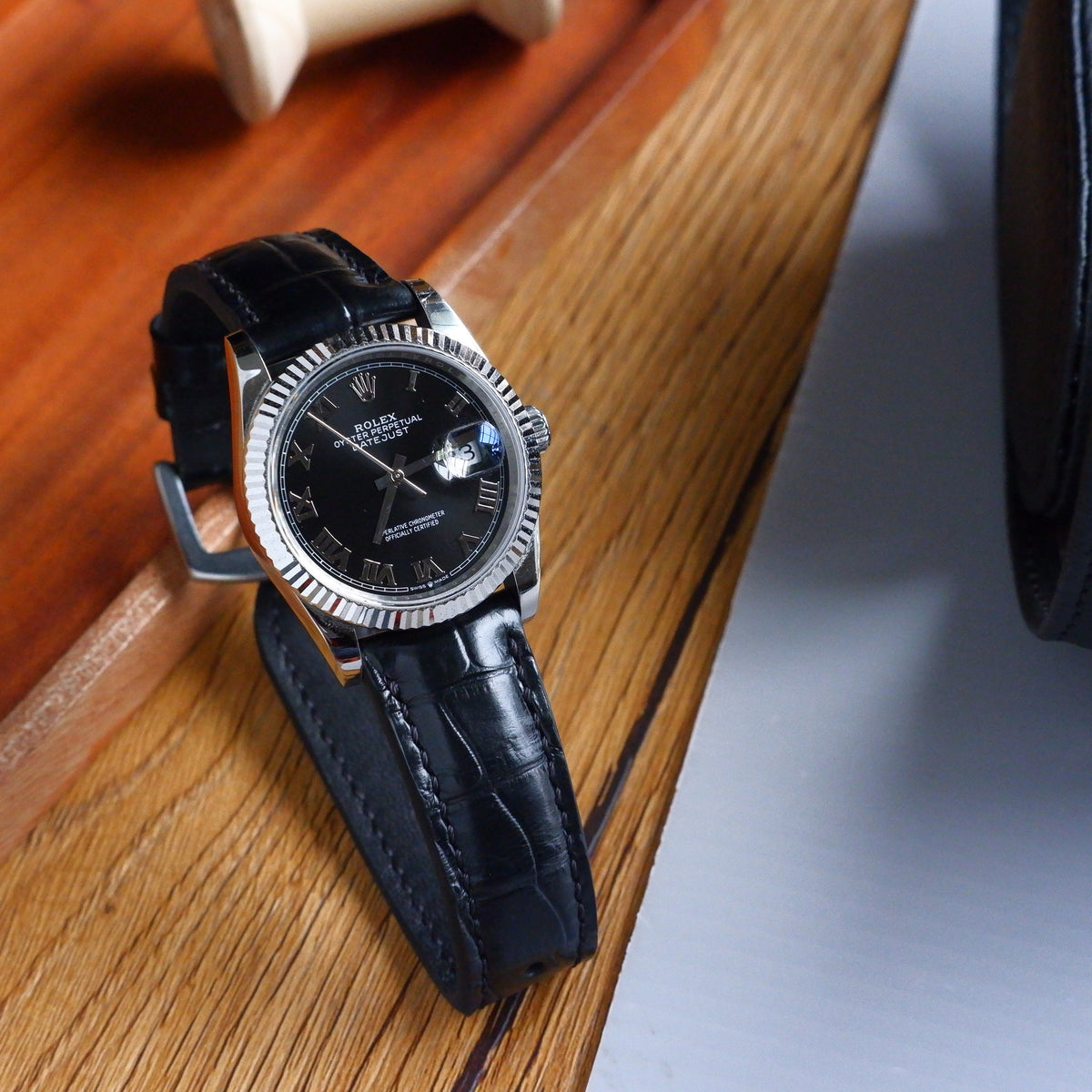 Datejust 41 with leather strap Outlet