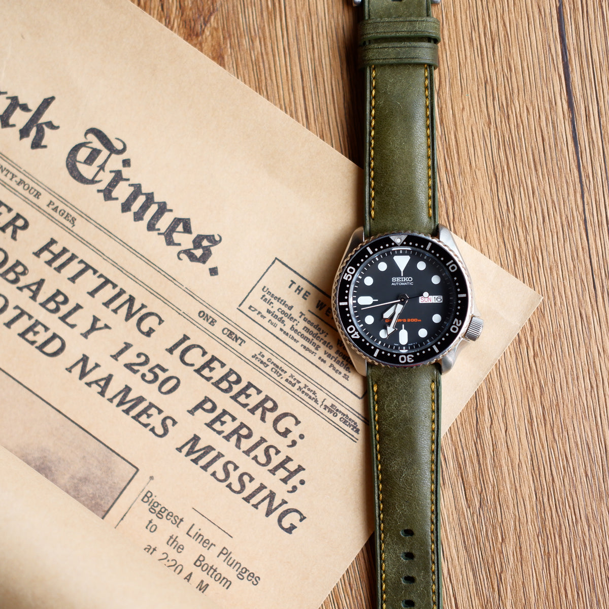 Seiko Prospex, 5 Sports, Diver Straps - Diablo Olive – Liger Straps