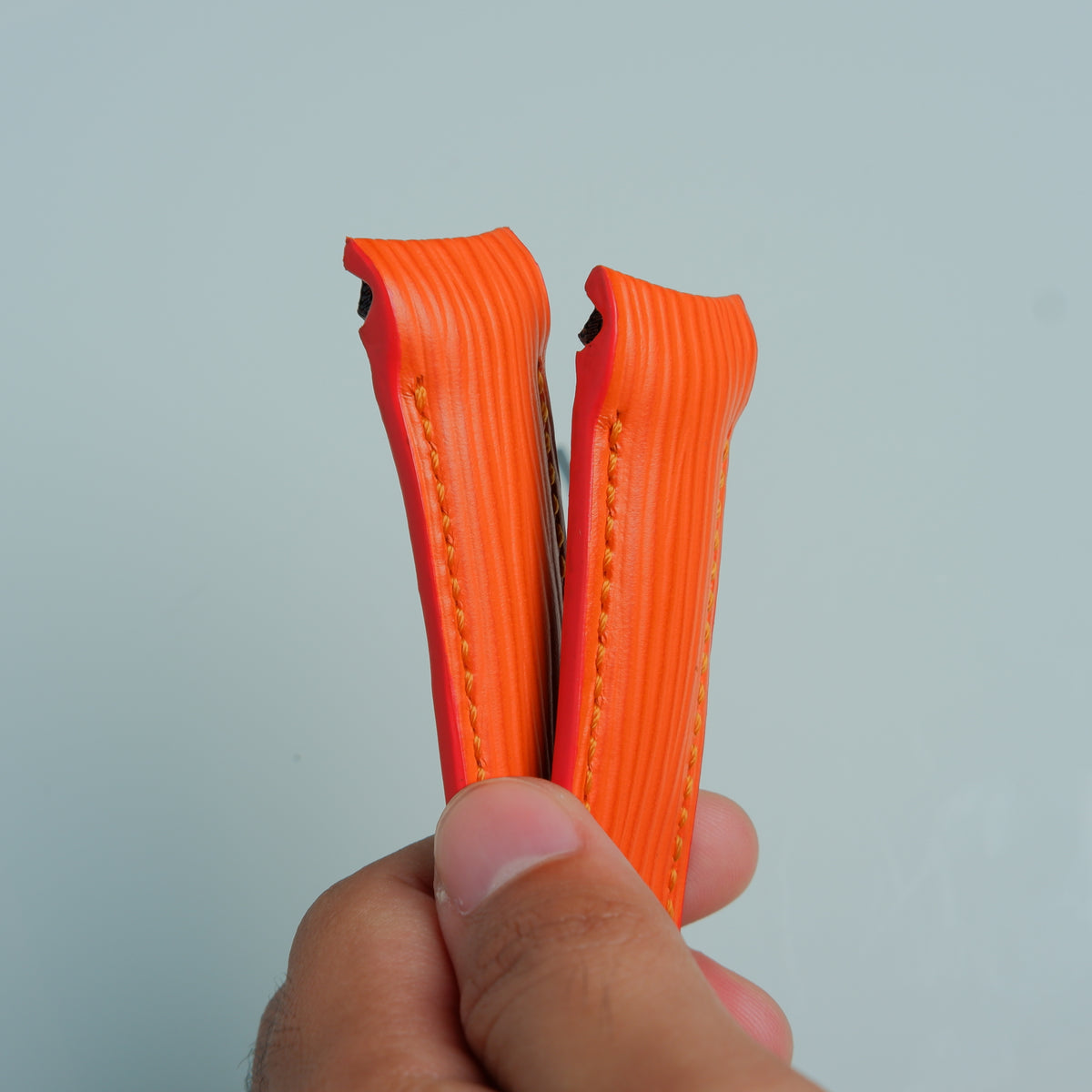 Tag Heuer Autavia Straps Epi Orange Curved End Liger Straps