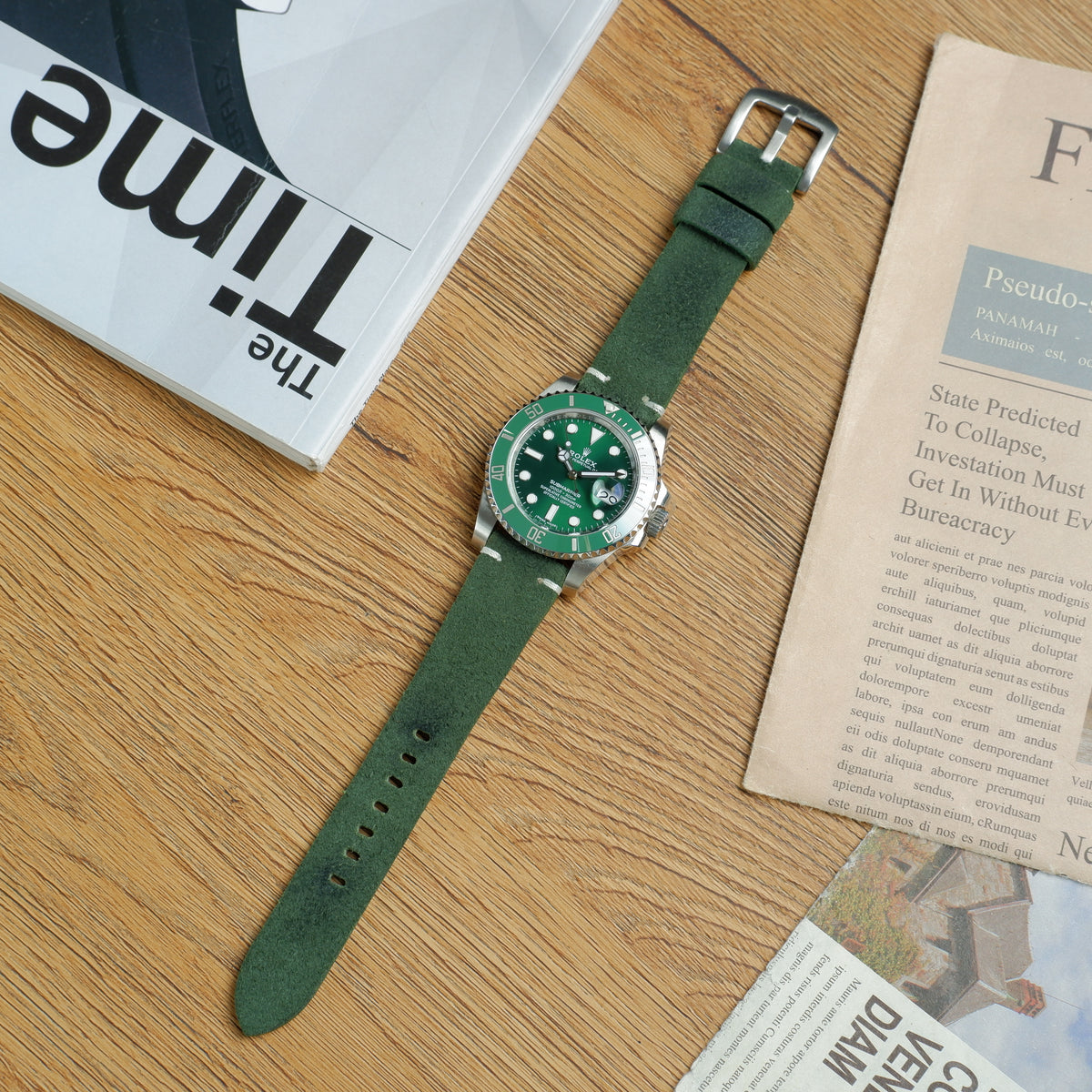ROLEX 腕時計用緑レザーケース 時計ケース 腕時計 収納ケース アウトレット 4本収納 PUレザー