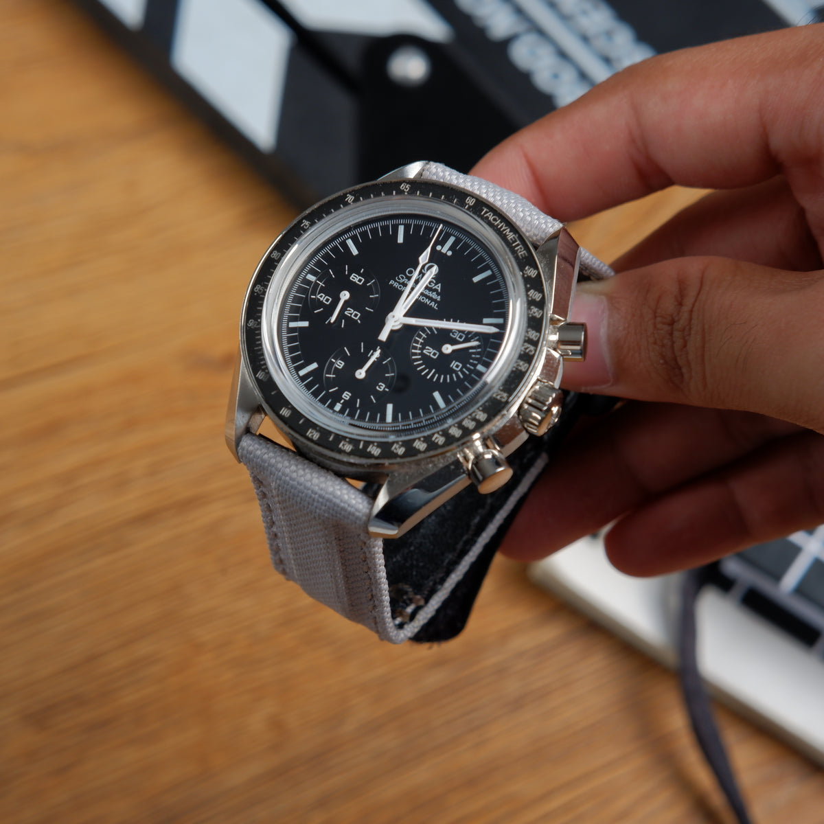 Speedmaster Grey Nato Strap Omega Speedmaster Moonwatch Straps