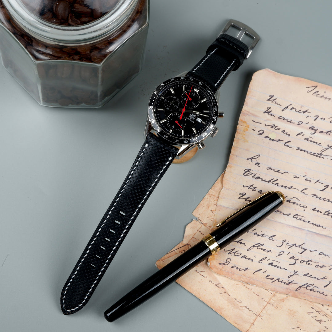 Tag Heuer Carrera Straps Perforated Black – Liger Straps