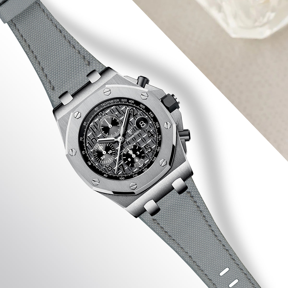 AP ROO 42mm Straps - AP Canvas Light Grey – Liger Straps