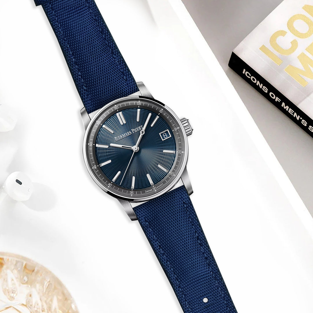 AP Code 11.59 Straps - AP Canvas Navy Blue – Liger Straps