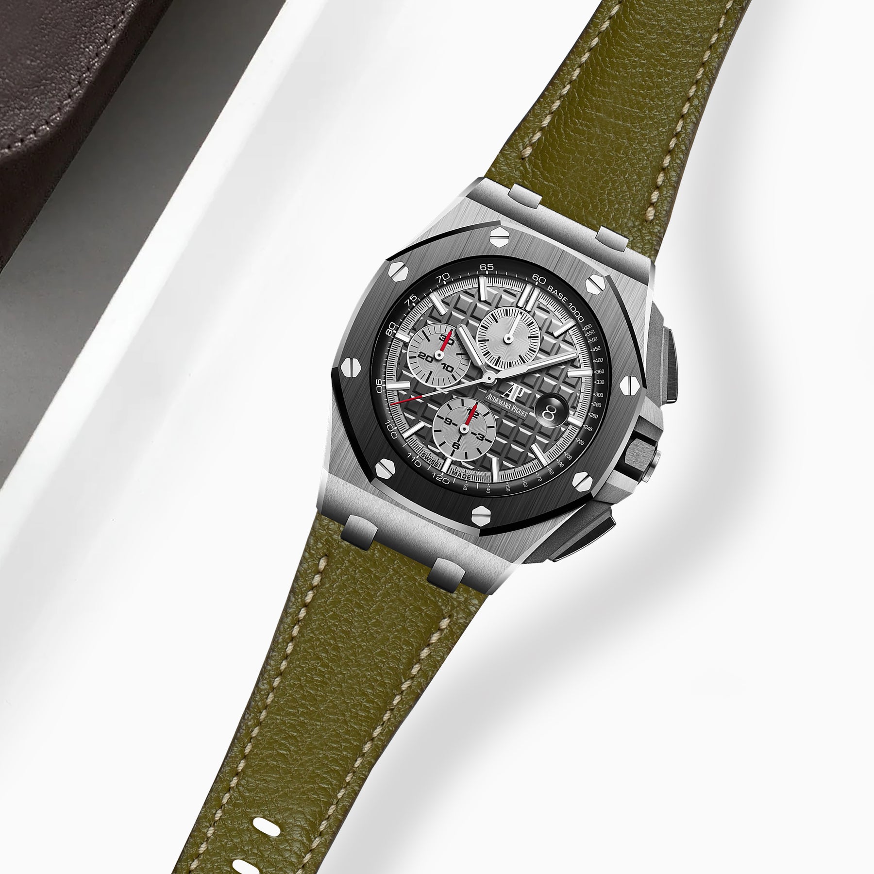 AP ROO 44mm Straps - AP Chevre Army – Liger Straps