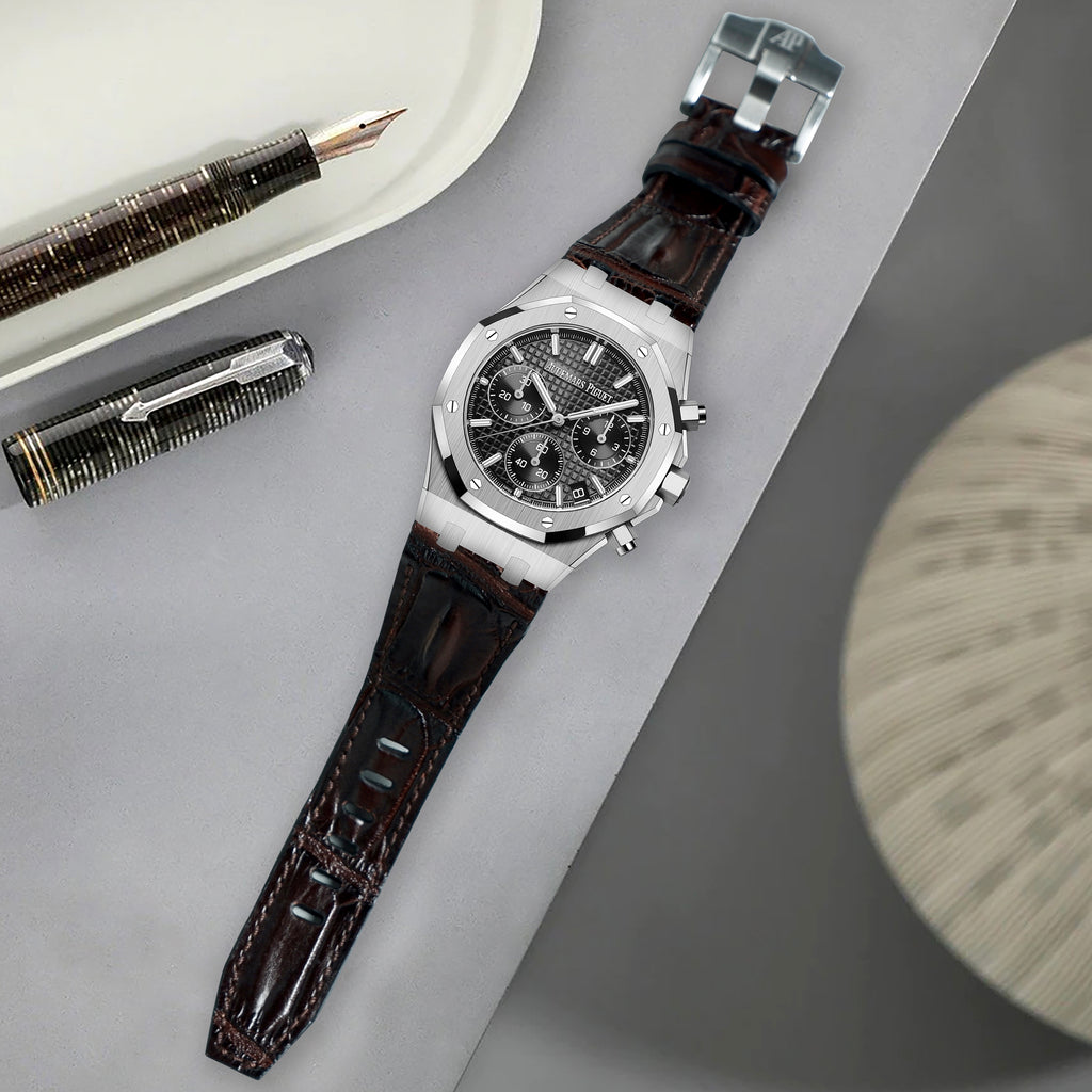 AP Royal Oak 39&41mm Straps - AP Hornback Tobacco – Liger Straps