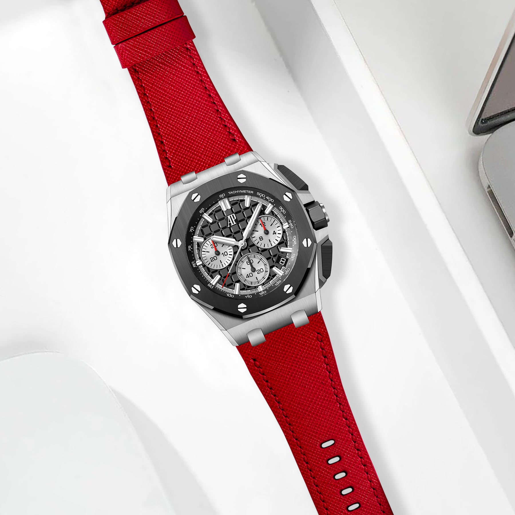 AP Interchangeable Quick Release Straps - AP Saffiano Red – Liger Straps