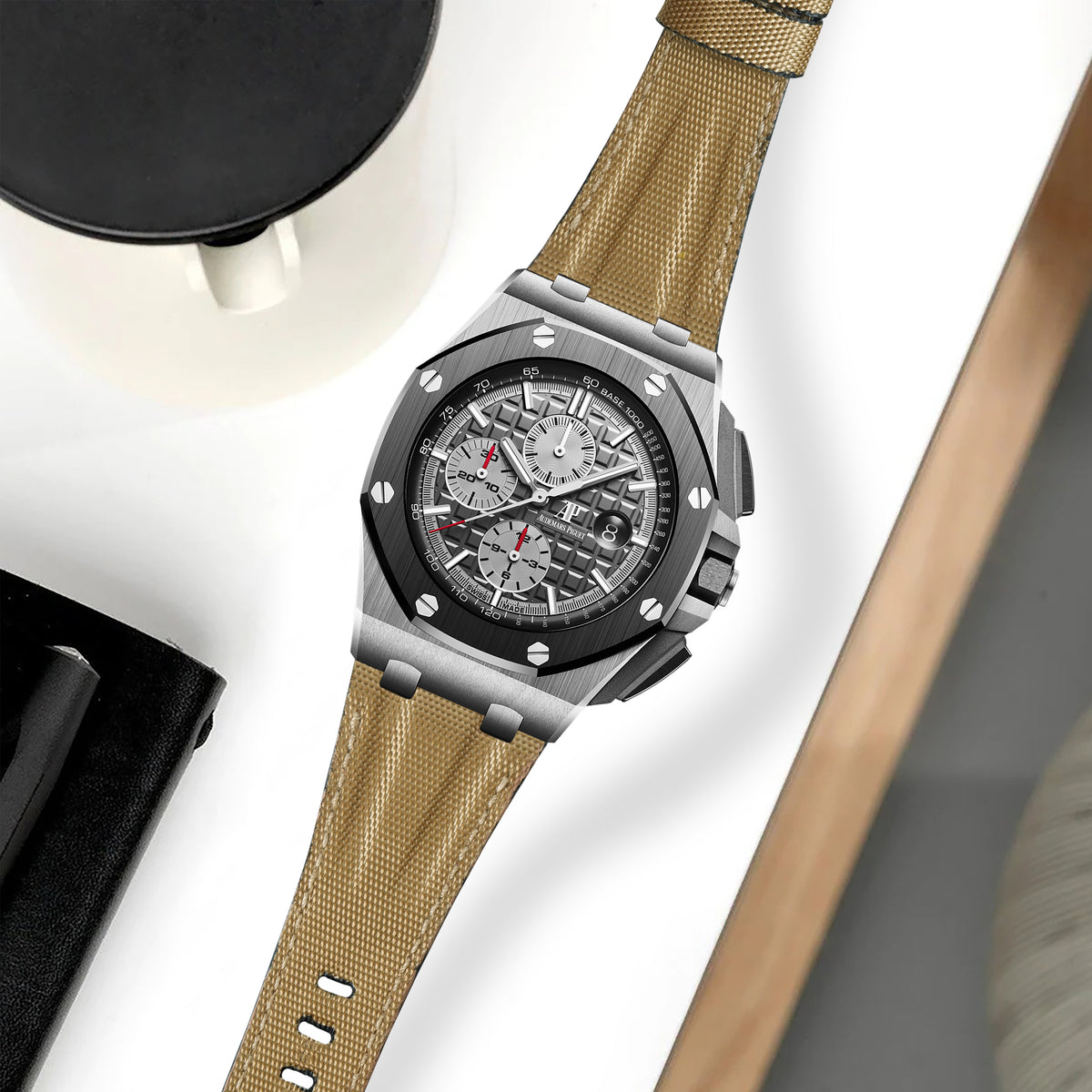 AP ROO 44mm Straps - AP The Beast Beige – Liger Straps