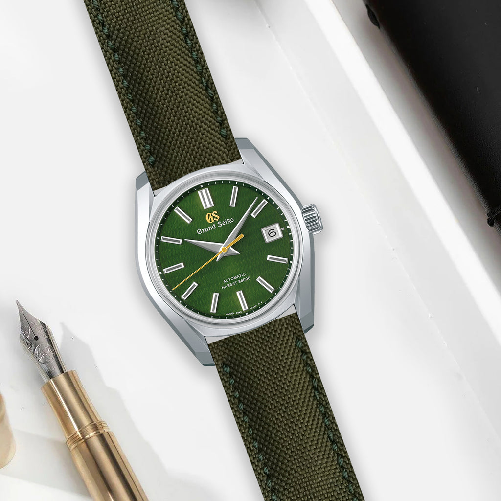 Grand Seiko Heritage Straps - Canvas Army Green – Liger Straps