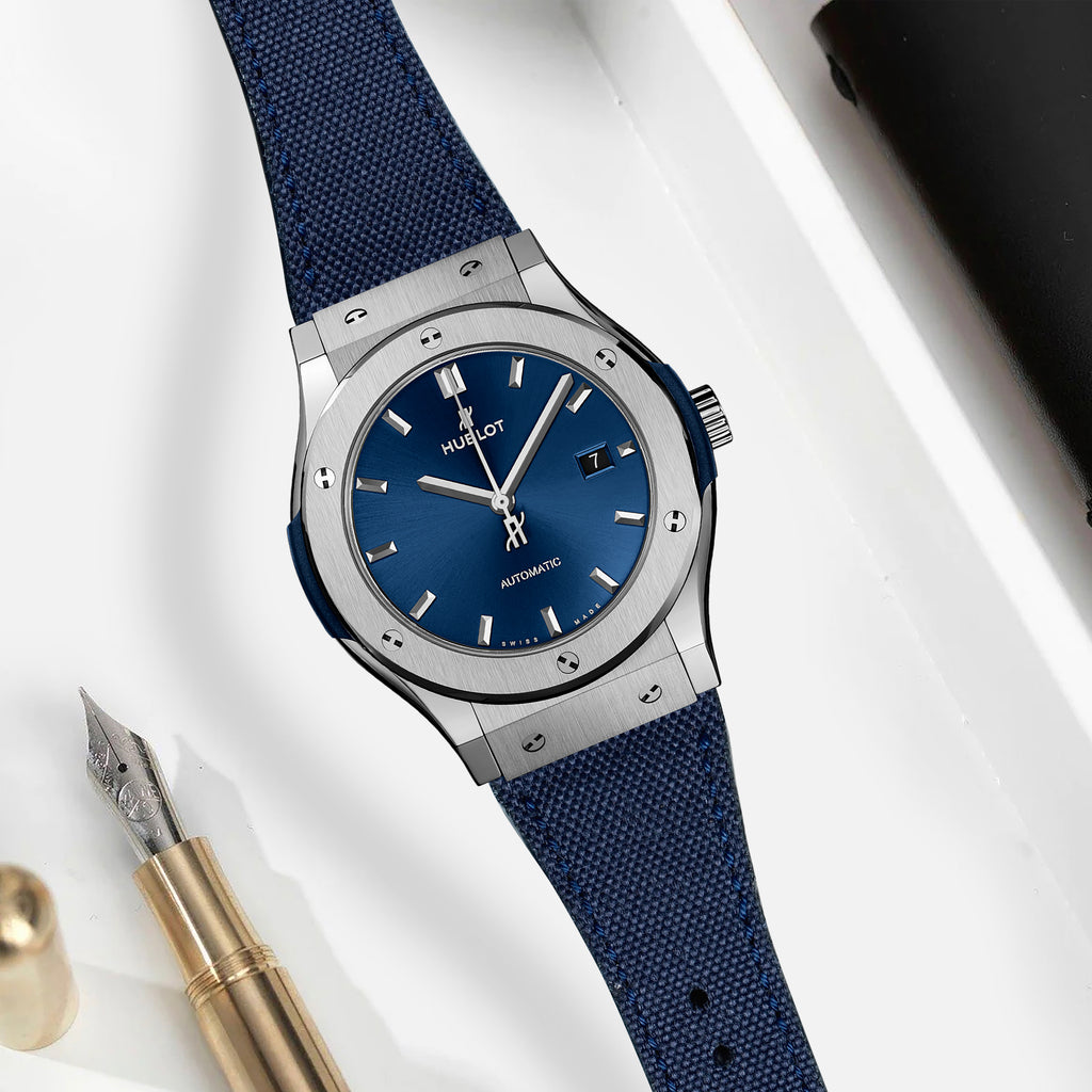 Cinturino Per Orologio Hublot Big Bang Fusion 21mm – Blu Navy Gomma – Donna