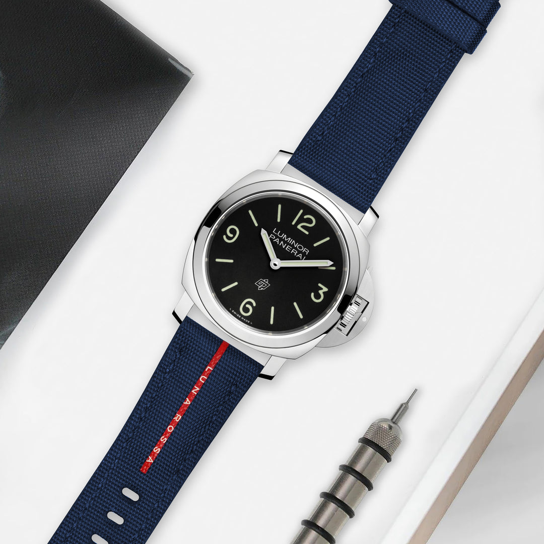 Panerai Luminor Straps - Canvas Navy Blue Luna Rossa – Liger Straps