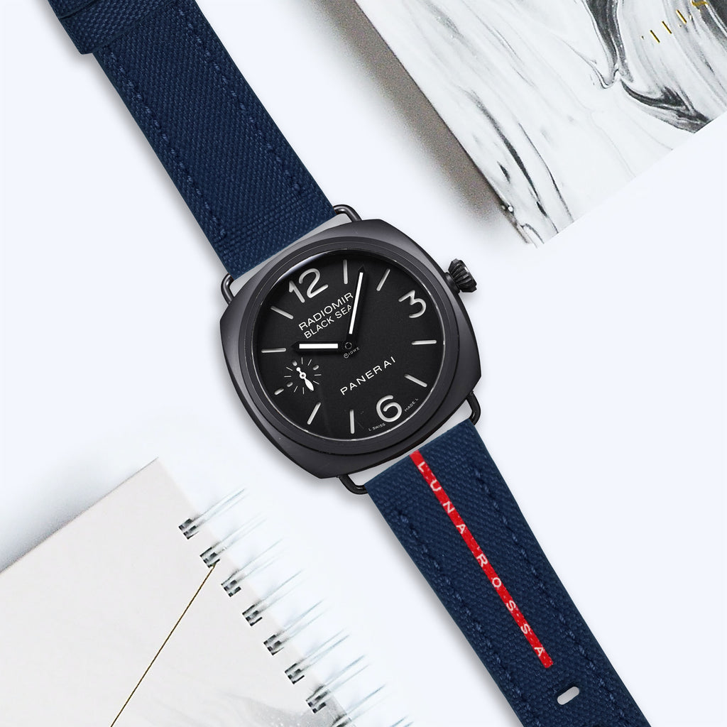 Panerai Radiomir Straps - Canvas Navy Blue Luna Rossa – Liger Straps